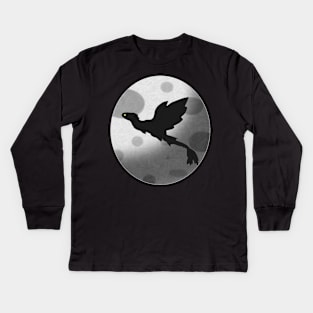 The Night Fury and the Moon (no background ver.) Kids Long Sleeve T-Shirt